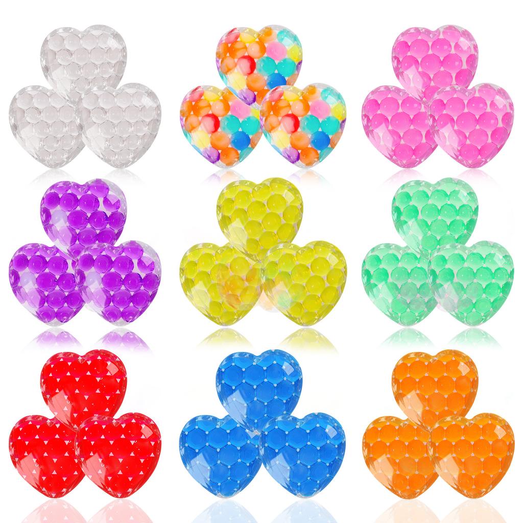 Heart Shaped Stress Relief Balls, Face Water Bead Toys, Sensory Balls For Kids Adults, Colorful Balls For Anxiety Relief,Classroom Prizes