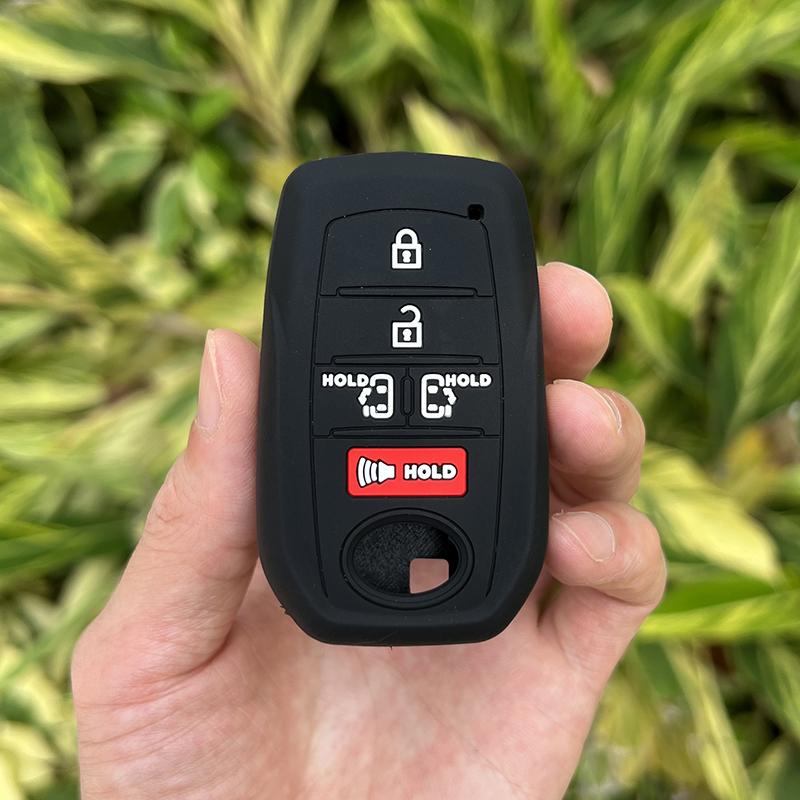 

5 Buttons Silicone Car Key Case Cover for Toyota Sienna Smart Key Fob 2021 2022 Remote Key Protector Holder Accessories
