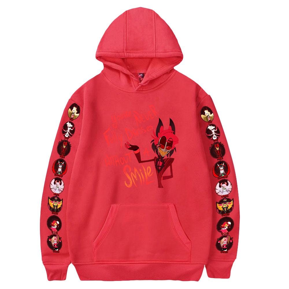 Hazbin Hotel Anime Hoodies Autumn Long Sleeve Unisex Harajuku Pullovers Streetwear Graphic Oversized Clothes Sweatshirt