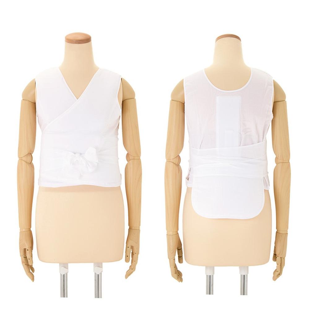 [SOUBIEN] (Soubien) Sweat-absorbing Kimono Shaping Garment, White, Long Length, Takashima Chijimi Fabric, Japanese Style Bra, Shaping Garment,
