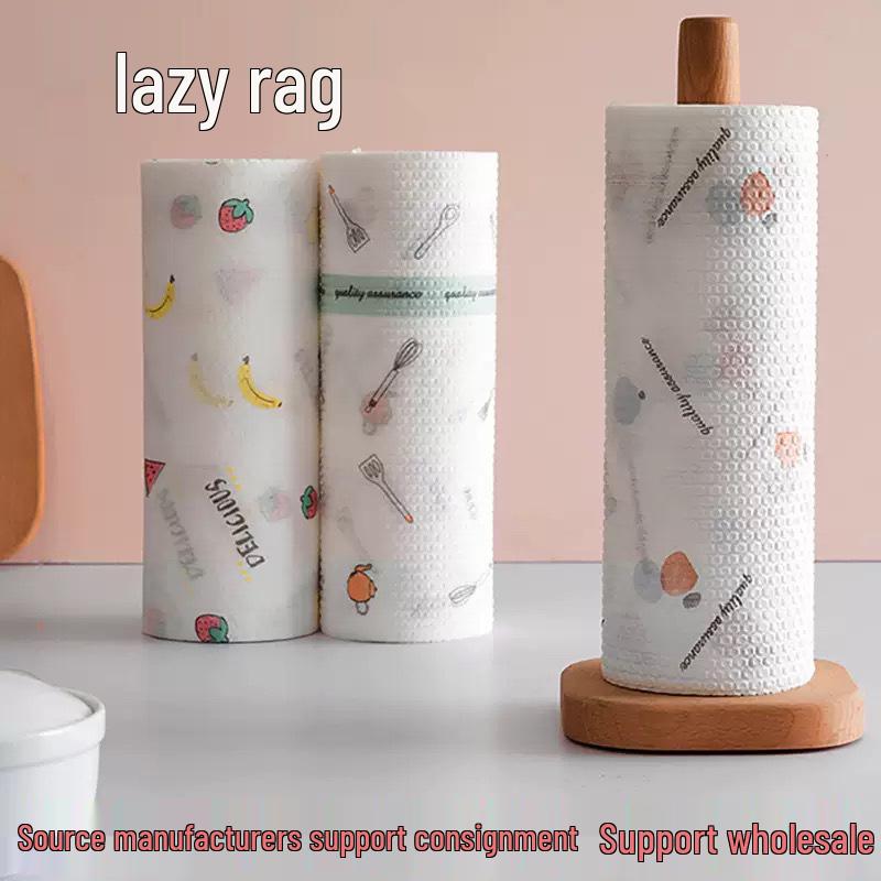 Thick Disposable Non-Stick Kitchen Cleaning Scouring Pad - Washable, Dual-Use Wet & Dry Non-Woven Fabric.