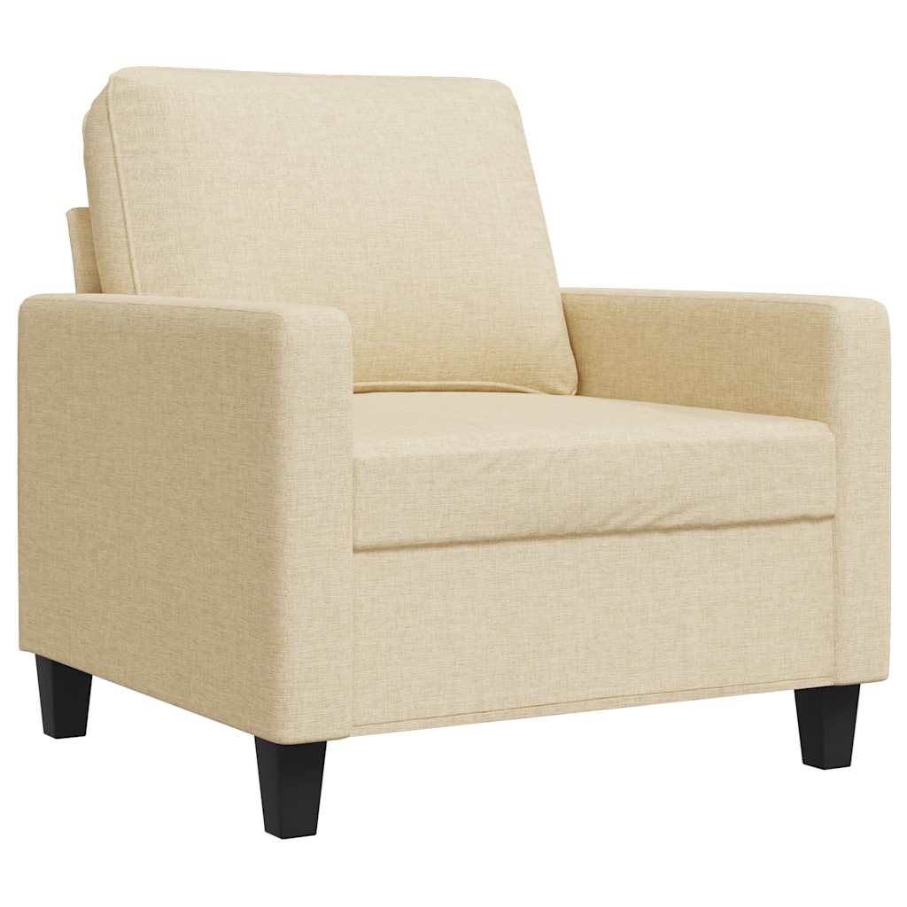 Vidaxl Armchair, Cream, 60 Cm, Upholstered In Fabric