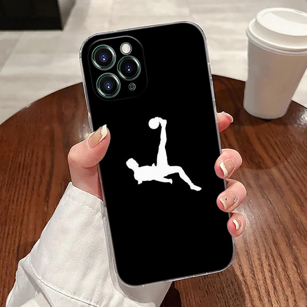 Feuer Fußball Hülle Für Apple iPhone 17 16 15 14 13 12 11 Pro Max 16 Plus 16E 17Air 17Pro Handyhülle Fußball Silikon Funda