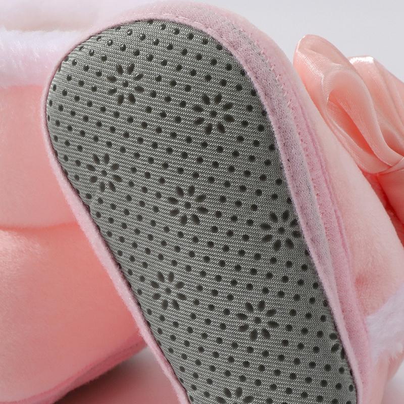 Dětské kojenecké ploché teplé sněhule Zimní plyšové boty