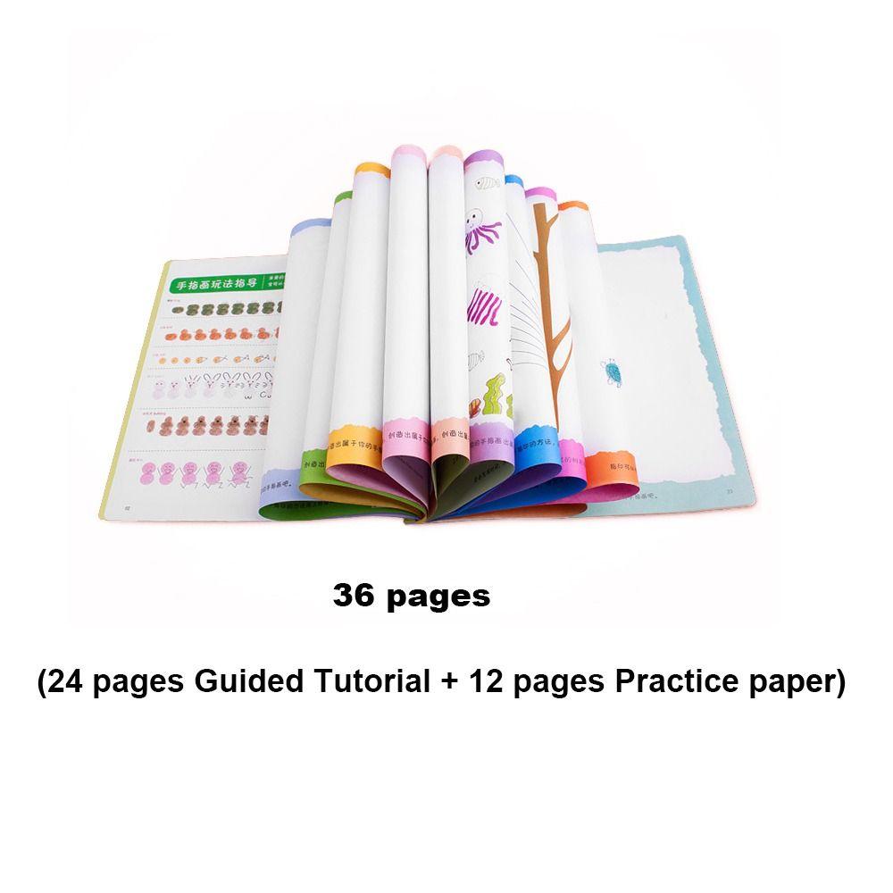 Drawing Toys Finger Paint Set Handmade Drawing Toys 12/24 Color Finger Painting Ink Pad Education Montessori Learning