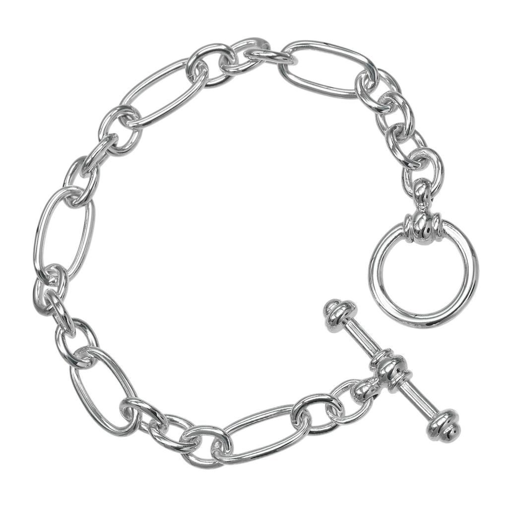 TIFFANY&Co. Oval Chain Toggle Bracelet Paloma Picasso Vintage Rare Silver925 18.24g unisex Used