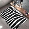 Zebra stripes black white carpet Yoga living room room decor children's crawling mat doormat area rug games mat