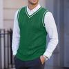 Men's  Leisure  Big Size  V-Neck  Thickened  Knitting  Vest  Sleeveless