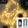 LED Işık Dize Yeşil Bakır Tel Kümesi Bahçe Peri Işıkları Noel Çelengi Açık Hava Yeni Yıl Noel Ağacı Dekorasyonu İçin