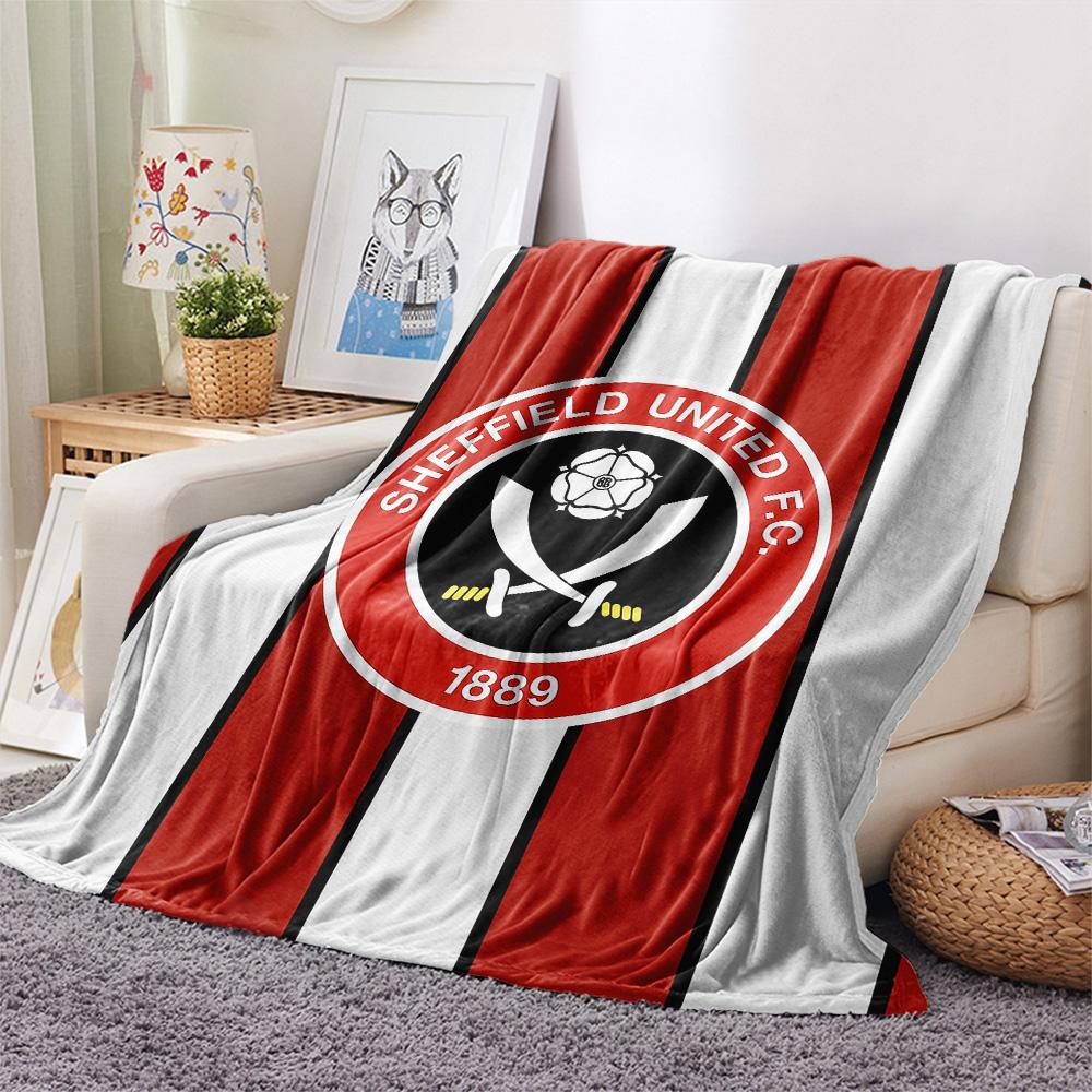 Sheffield United Football Club Flannel Blanket, High Quality Comfortable for All Seasons, Home Decor, Warmth and Comfort