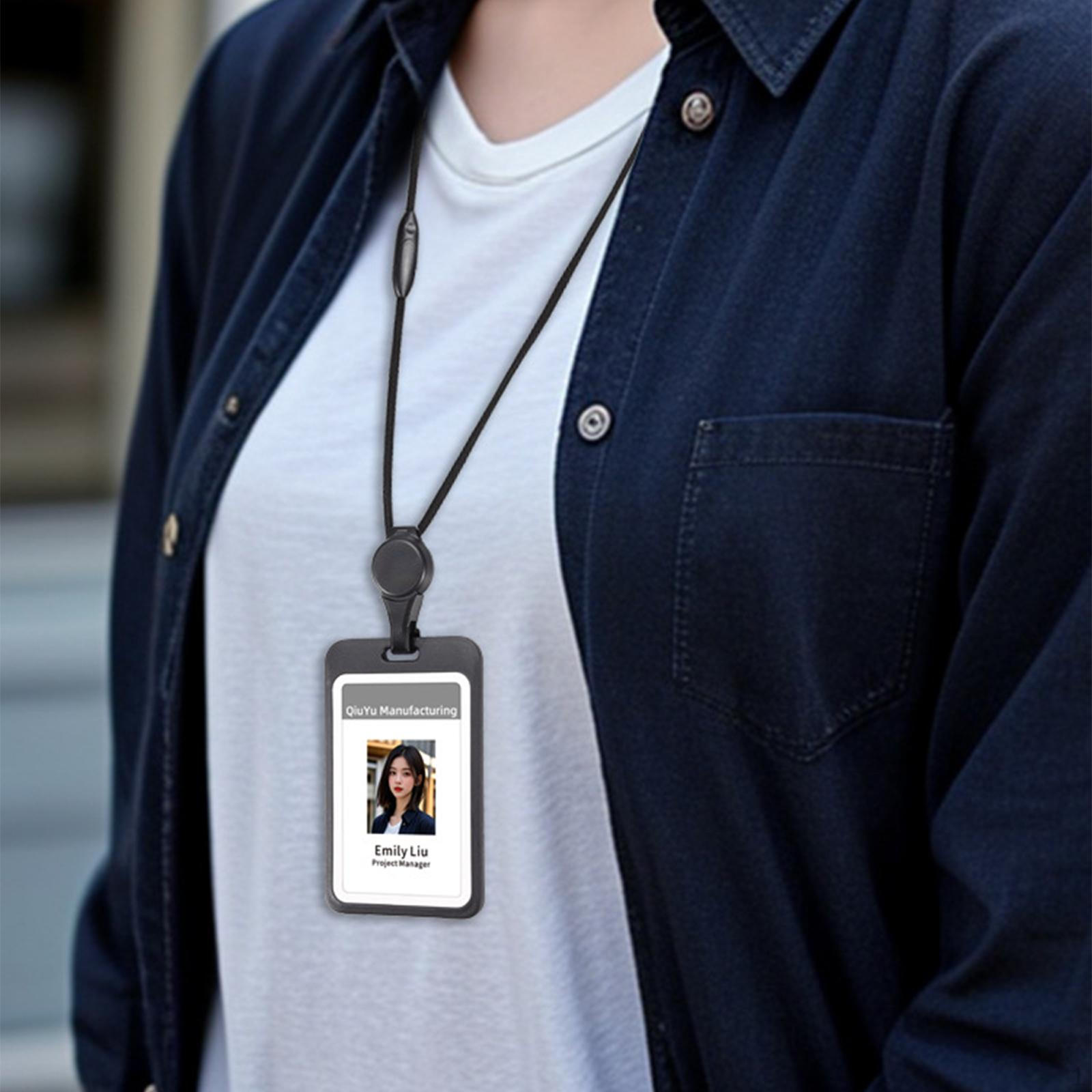 

Держатель для бейджа, удостоверение личности, водонепроницаемый, работа, подарок на день медсестры, выдвижные карточки медсестры Black