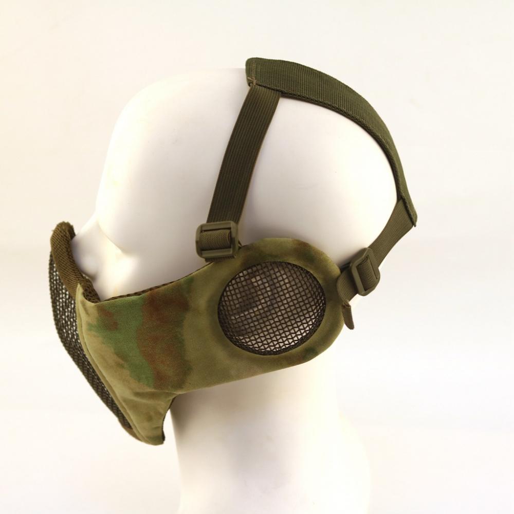 Nouveau Masque Tactique Respirant en Maille d'Acier V14 Demi-Visage pour Wargame CS Entraînement au Combat en Extérieur