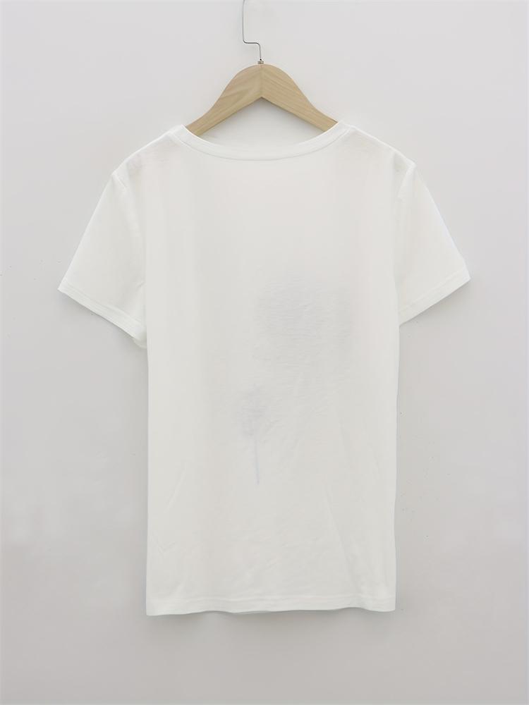 Summer Women'S T Shirt Vintage Patchwork Pattern Tee Short Sleeve Women'S Casual Short Sleeve Tee Round Neck Commuter Clothing