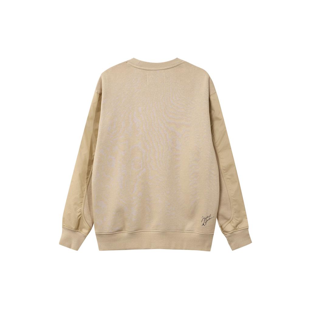 Jordan Felpa Sportiva Casual con Stampa Logo Alfabetico Uomo Top Giallo Deserto DV7589-277