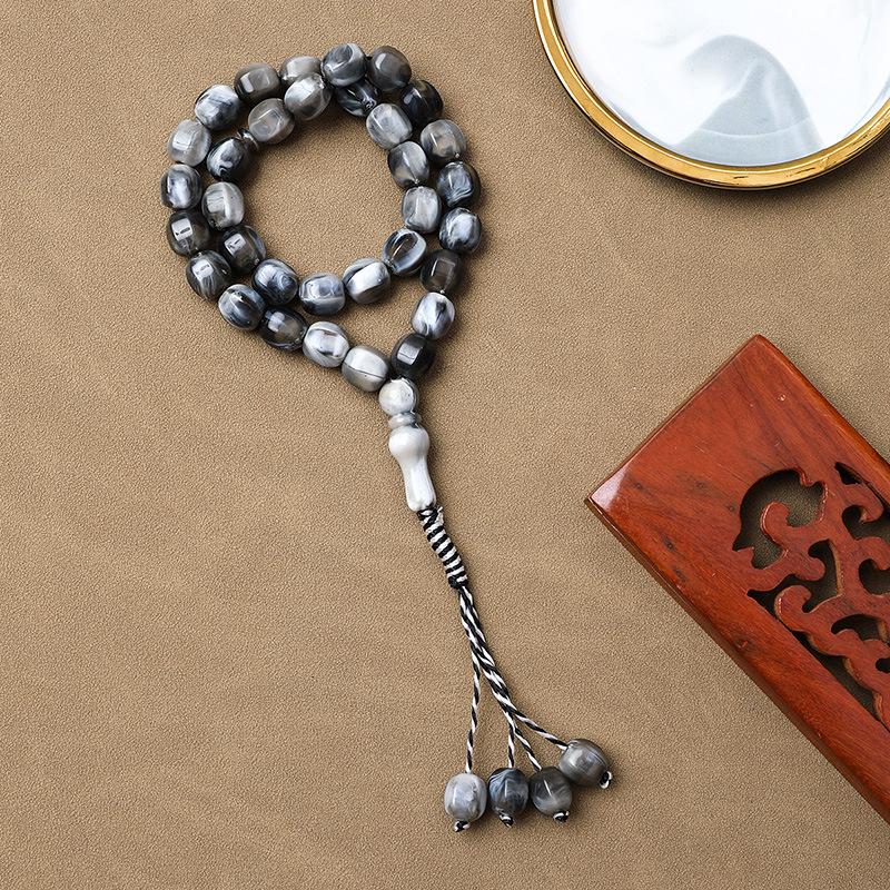 33-Bead Polygonal Muslim Tasbih: Arabic Rosary for Prayer