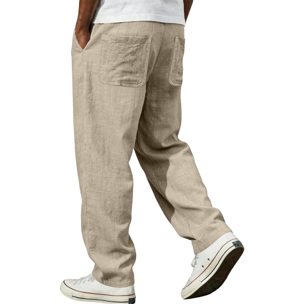 Men's Cotton Linen Trousers Men's Casual Fashionable Cotton Linen Trousers