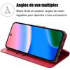 Coque de Téléphone - E.F.Connection - pour Google Pixel 10 - Antichoc Synthécuir - Rouge
