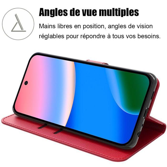 Coque de Téléphone - E.F.Connection - pour Google Pixel 10 - Antichoc Synthécuir - Rouge