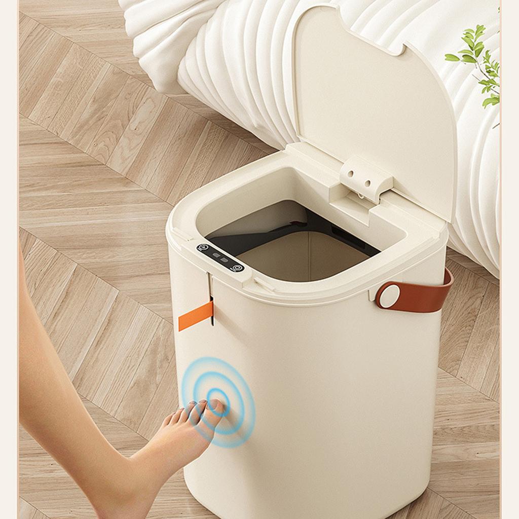 20L Sensor Trash Can with Handle ABS Automatic Induction Touchless Garbage Can for Bathroom