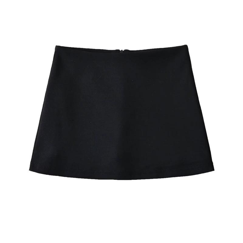 Damska Mini Spódnica Szara Niski Stan Slim Fit Pakiet Hip Szorty Spódnica Y2k Seksowny Styl Ubrania Wiosna Lato