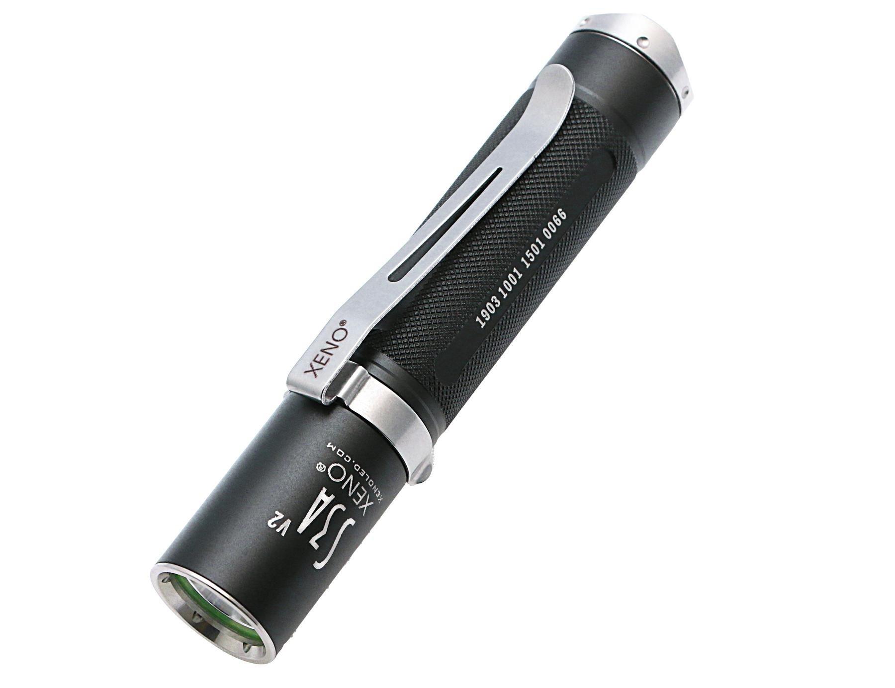 

XENO S3A Cree Everyday LED IPX8 Waterproof CR123 or 1 18650 XM-L2 (U2) Carry-On Flashlight, Compact, Lightweight, [2 Battery]