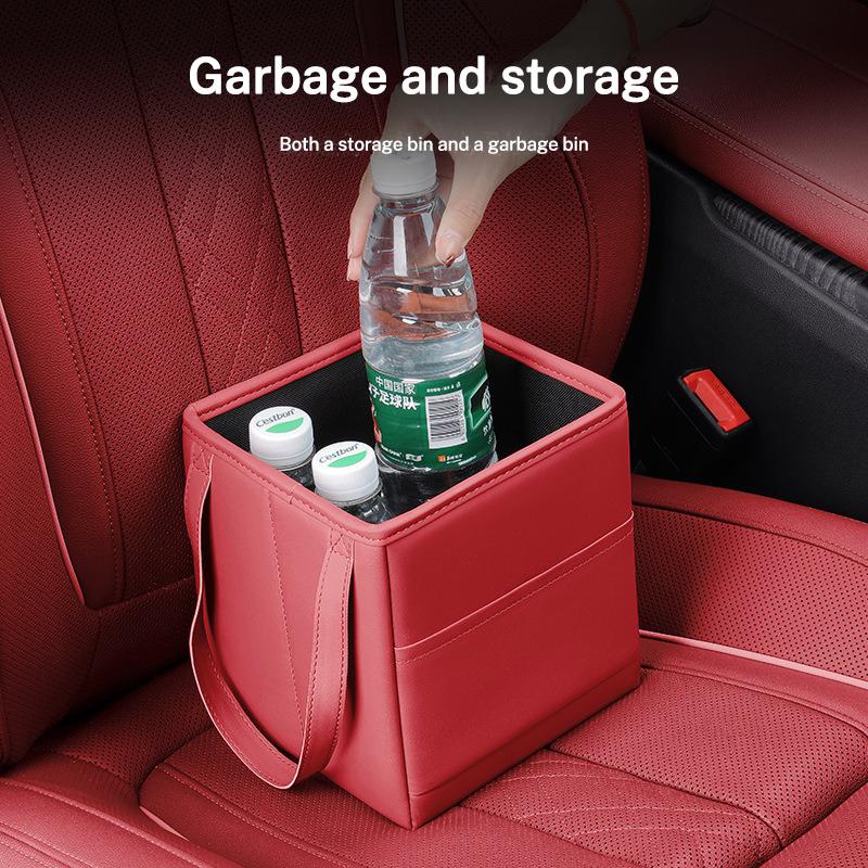 AFEBO1 Car Folding Durable Trash Can Convenient Installation For Porsche Cayenne Panamera Macan 911 718 Taycan Boxster Cayman 918 Pajun
