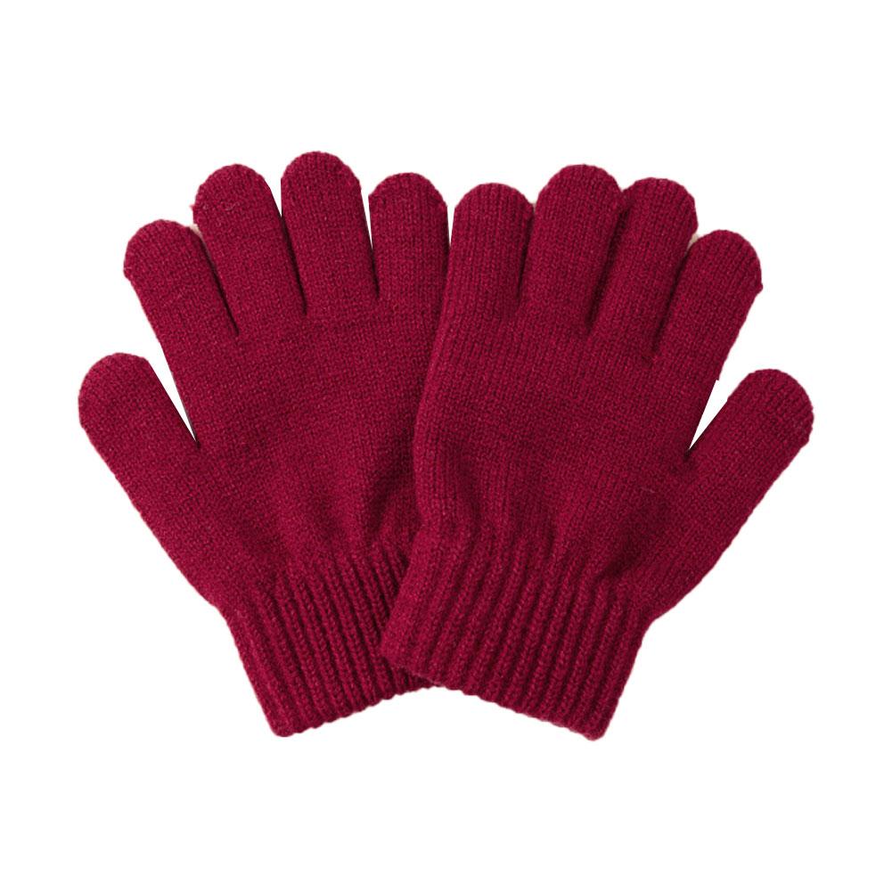 For 4-8 Years Old Kids Boys Girls Winter Cold And Warm Gloves Children Gloves Winter Knitted Full Finger Gloves Unisex Solid