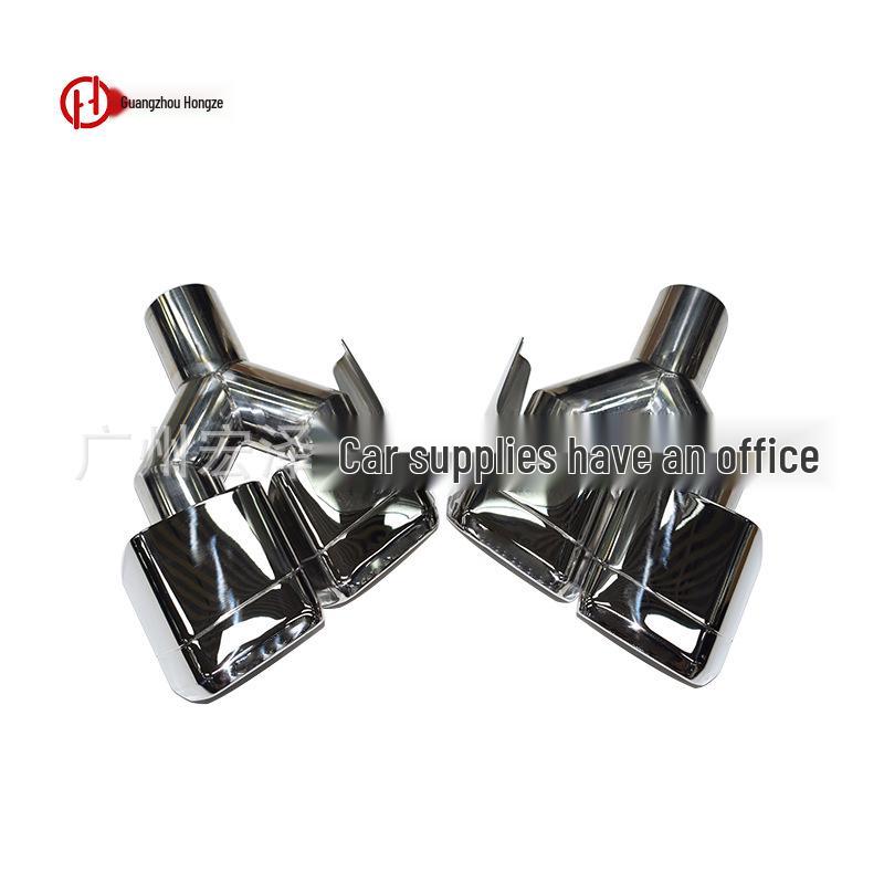 Mercedes W212 E-Class CLA Quad Square Port Black Plated AMG E63 Exhaust Tailpipe Upgrade