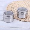 Magnetic Spice Jar Set with Labels Stickers Stainless Steel Base Spice Container Organizer Pepper Seasoning Pot Sprays Tin