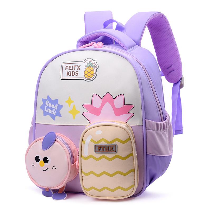 Childrens Oxford Cloth Backpack With Fruit Pineapple Pattern For Kindergarten Preschool