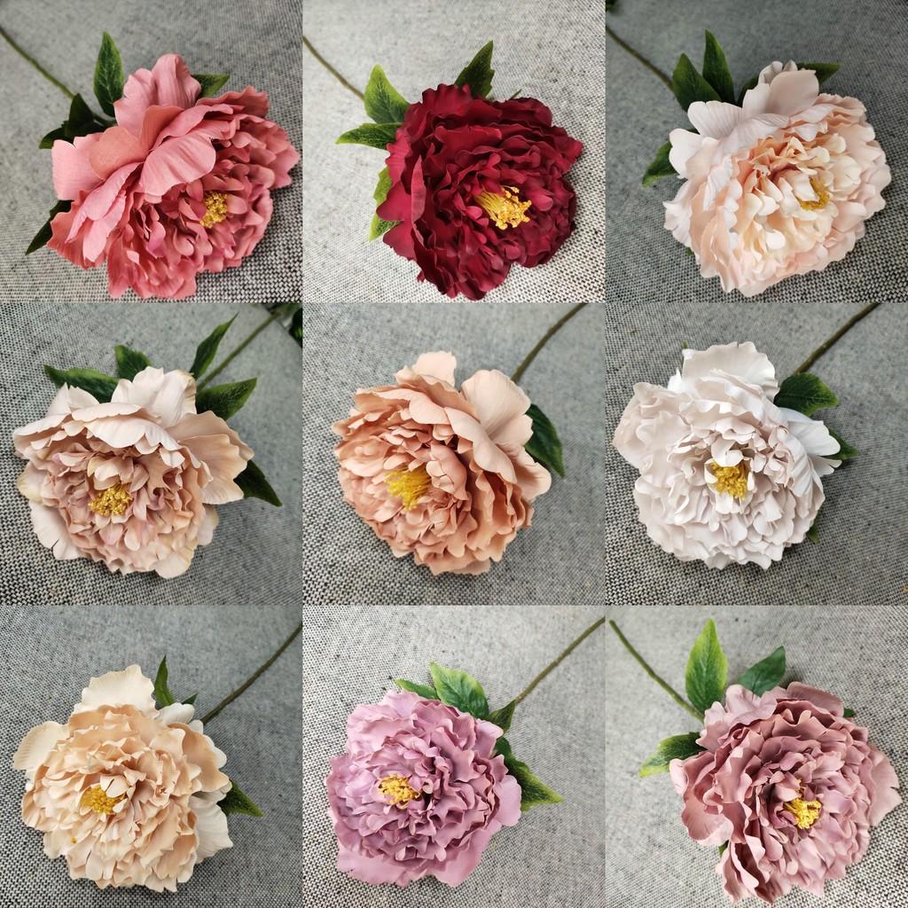 Artificial Flowers Peony Stems Wedding Centerpiece Vintage Style Floral Home