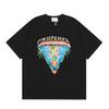 Grenzüberschreitend auf Lager exklusiv Casablanca Doppelgaze reine Baumwolle Unisex T-Shirt Hip-Hop lässig Kurzarm locker Rundhals