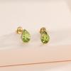 FANCIME Natural Stone Peridot Earrings for Men and 14k Yellow Drop White White Day Gift Wrapping Included "Rainbow Drops" Women, Gold, Motif, Unisex,