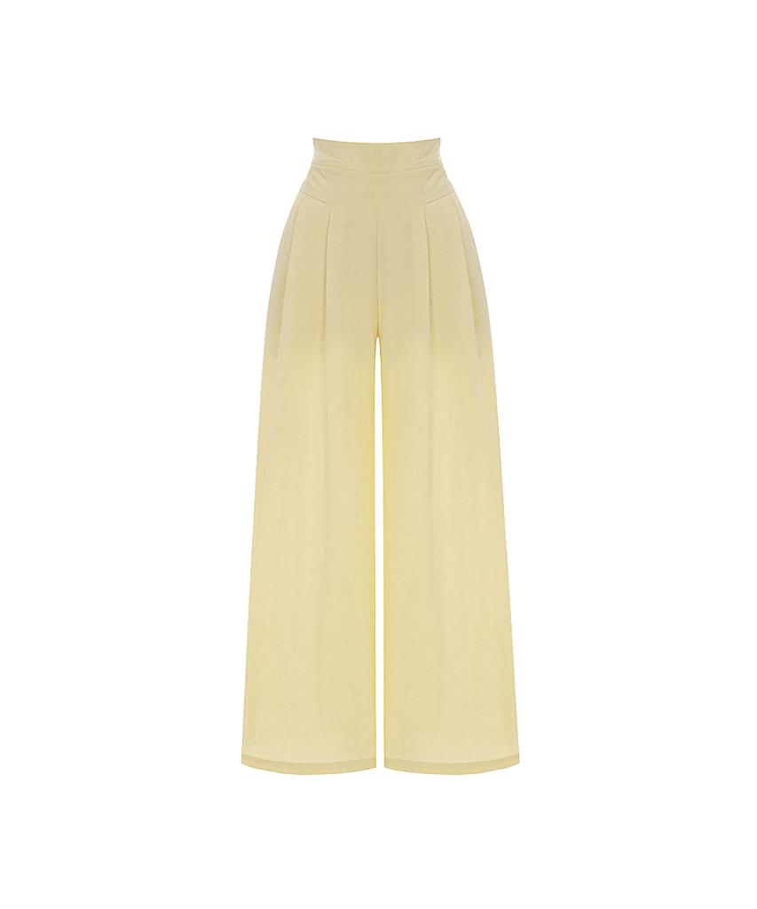 PAIGEFLYNN Heathered Pintuck Wide Pants_P6Bpt002C