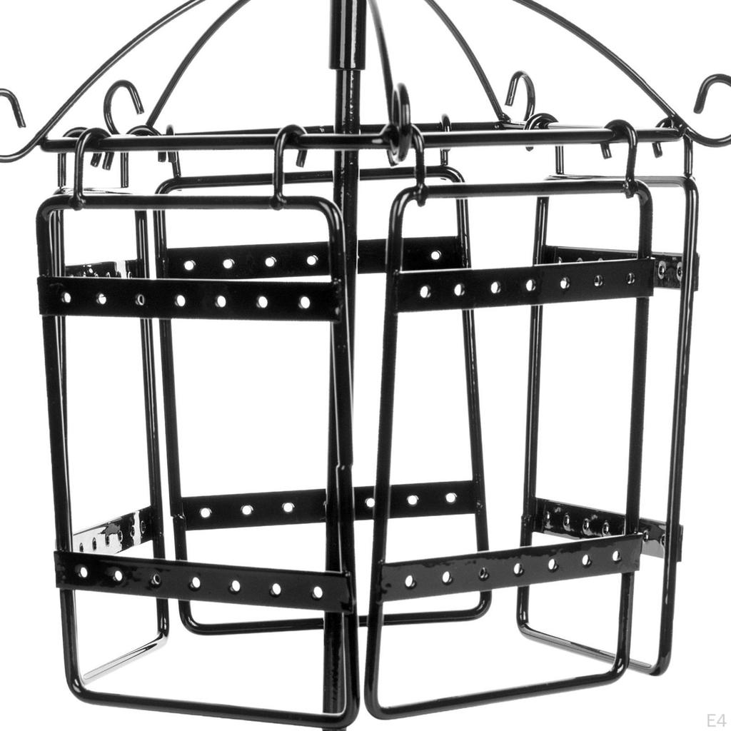 Rotary Jewelry Display Stand Organizer Necklace High Capacity Creative Metal Organize