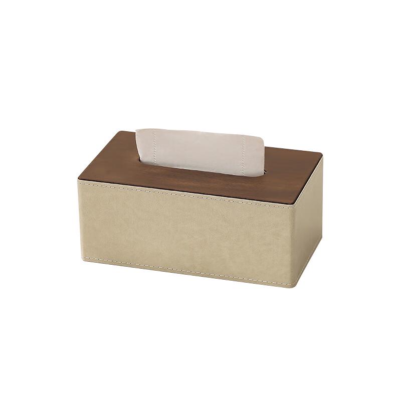 Moderne leren tissuebox