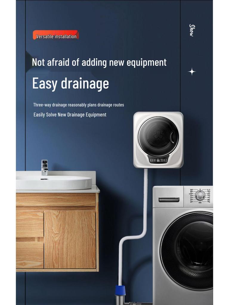Three-Way Washing Machine Drain Connector with Anti-Odor Floor Cover