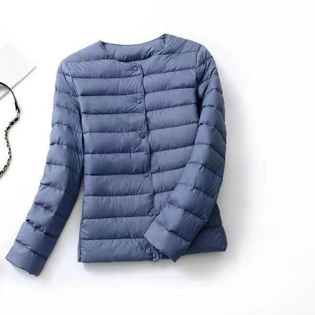 Autumn Winter Warm Women Jacket Fashion Ultra Lightweight Down Cotton Slim Coat Solid Matt Fabric Windbreaker Parkas