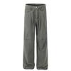Retro Washed Cotton Cargo Pants With Metal Rivets Detail Loose Fit Unisex Streetwear Trousers