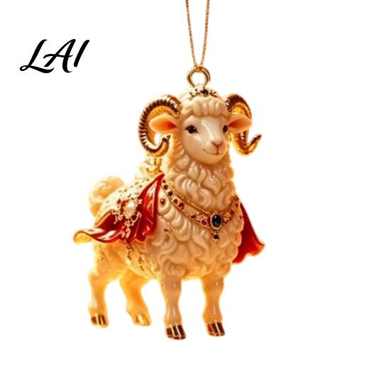 Holiday Party Decor for Office 5Pcs Christmas Sheep Hanging Ornaments 2D Acrylic Festive Decorations Xmas Tree Home Decor Lightweight Easy