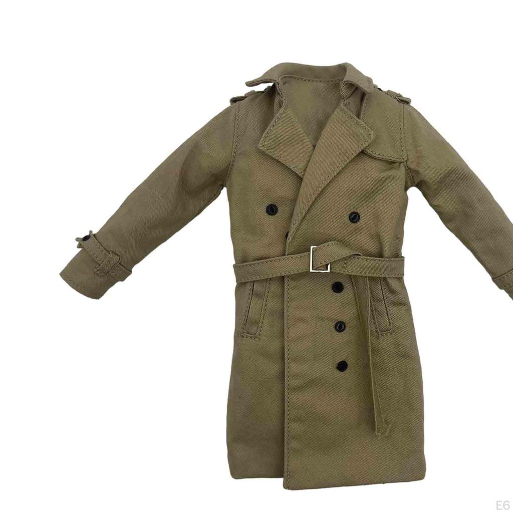 1/6 Trench , Handmade Doll Clothes Over, Miniature Clothing for 12" Model, Figures Dress Accs