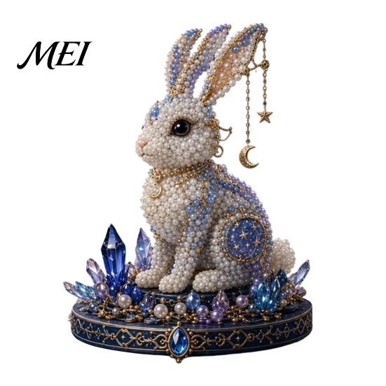 Moon Goddess Craft Mythical Animal DIY Bead Kit for Beginners, 3D Beaded Making with Beading Tutorial Instructions, Unique Designs Glass Beads