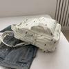 New cute Japanese puppy backpack for girls; floral rucksack for middle and high school students