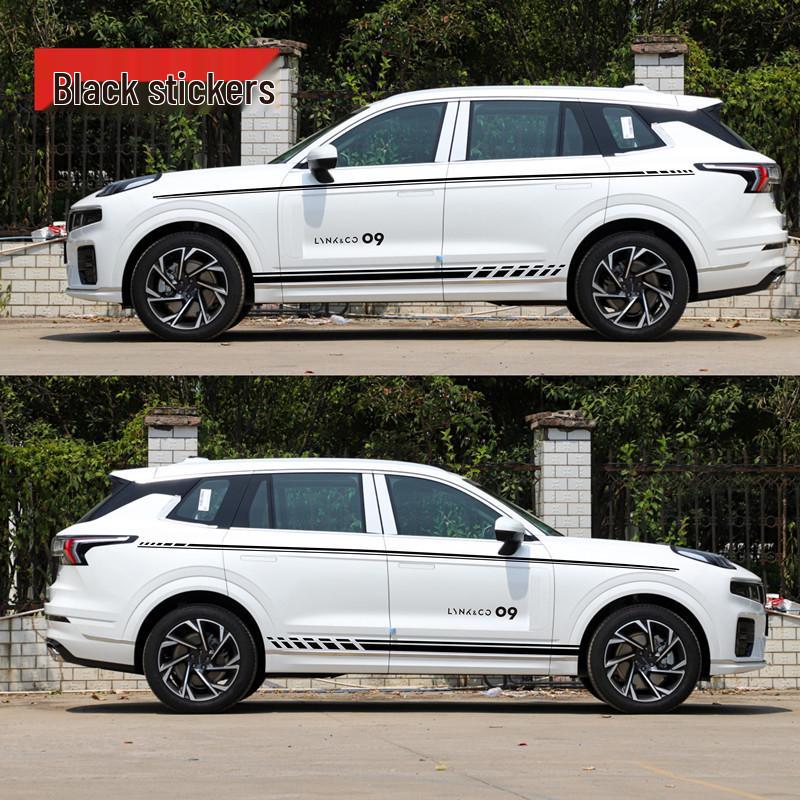 

Наклейка на боковой порог автомобиля Lynk & Co 09: Динамичные цветные полоски на талии для персонализированного стиля