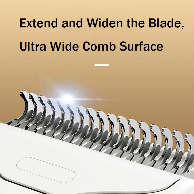 One-Click Pet Hair Knot Comb Curved Handle Dogs Cats Hair Removal Brush Stainless Steel Blade Puppy Grooming Comb Pets Supplies