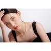 Yhpup Stainless Steel Leaf Necklace Minimalist Metal Texture Women Collar Necklace joyería acero inoxidable mujer Party Gift