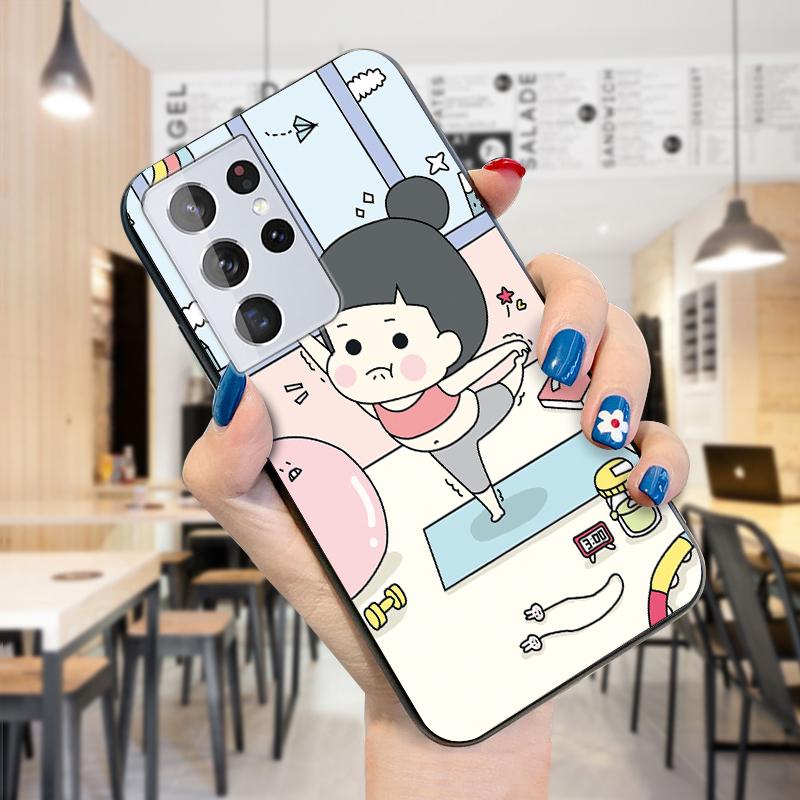 Husă de telefon drăguță cu benzi desenate sportive pentru fete