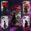 Japan Samurai Phone Case For iPhone 17,16,15,14,13,12,11,Pro,Max,Plus,E,SE4,Air,Mini Black Soft Funda