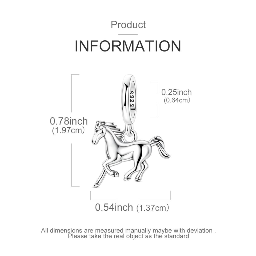 Dangle Charm Bead Component Copper Metal Horse Pendant Bead Component Designed For Woman Compatible With Bracelet High Quality Fine Jewelry Do It