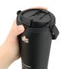 LOGOS ThermoWall Vacuum Insulated Tumbler 480ml Black 81286131 Camping Mug Bottle Slim Design Lightweight Keeps Drinks Hot or Cold Direct Drinking